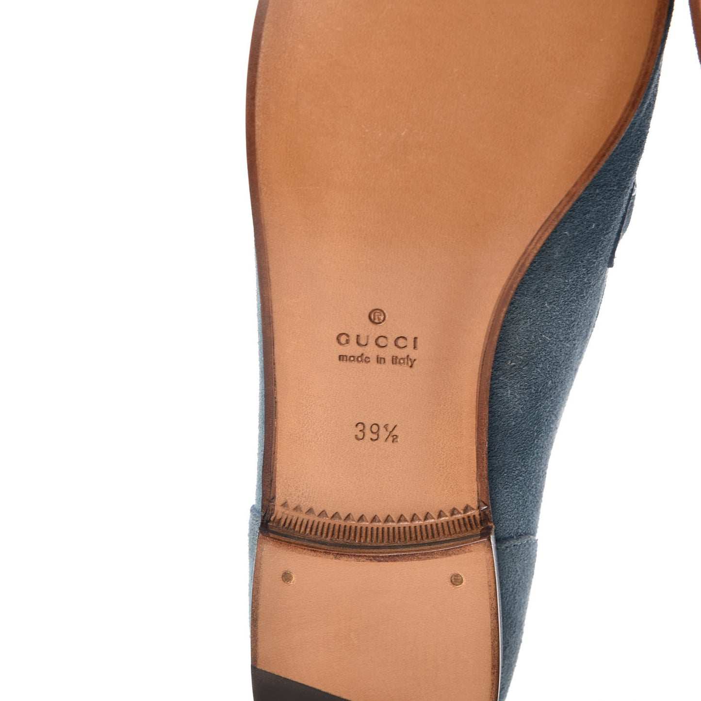 Suede Mens Horsebit Loafers 39.5 Blue