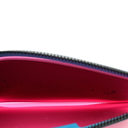 Versace Vinyl Rubber Calfskin 90s Logo Pouch Rosa Fluo 5 of 6