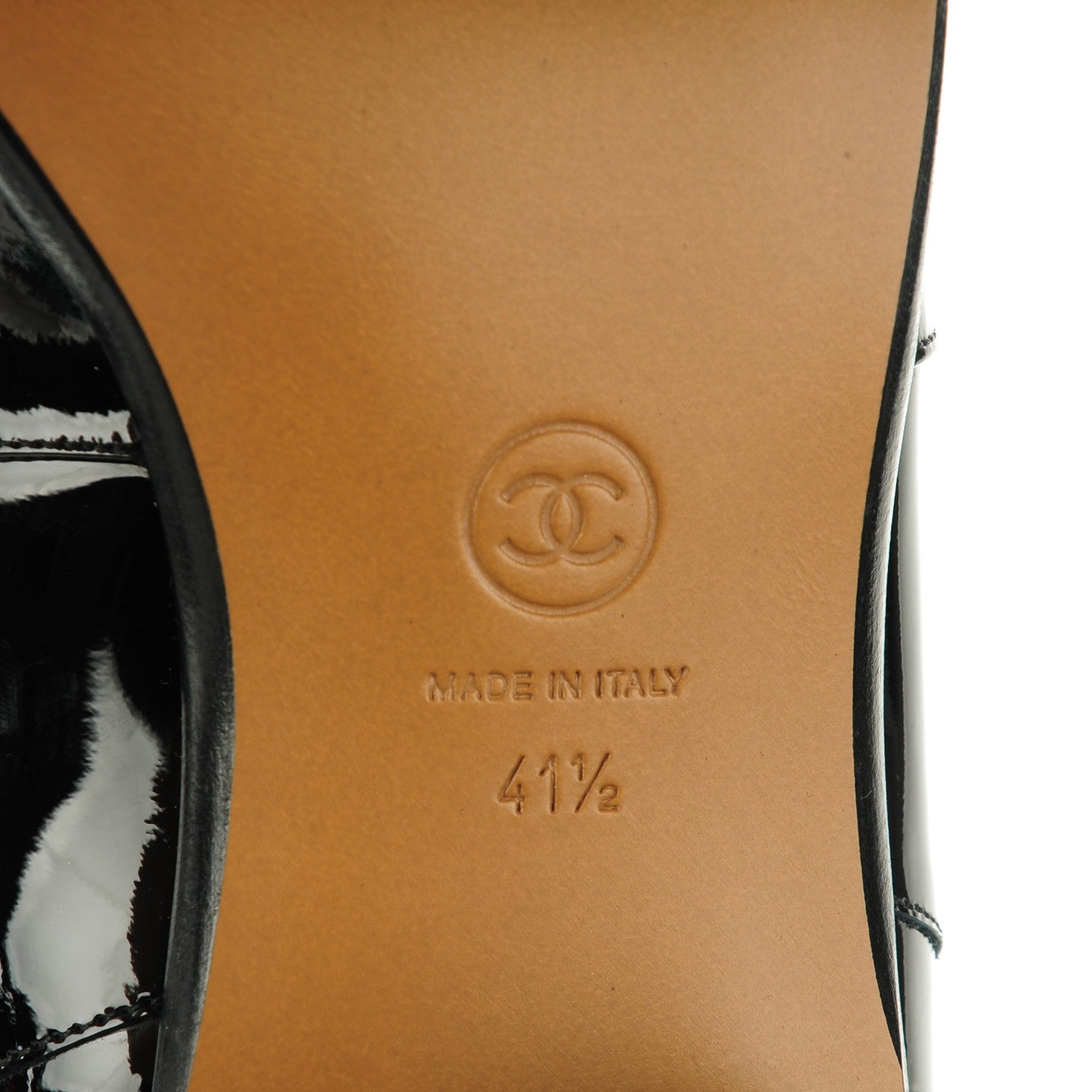 Chanel Patent Calfskin Heeled Boots 41.5 Black 6 of 8