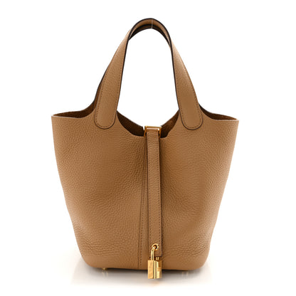 Hermes Taurillon Clemence Picotin Lock 18 PM Biscuit 1 of 11
