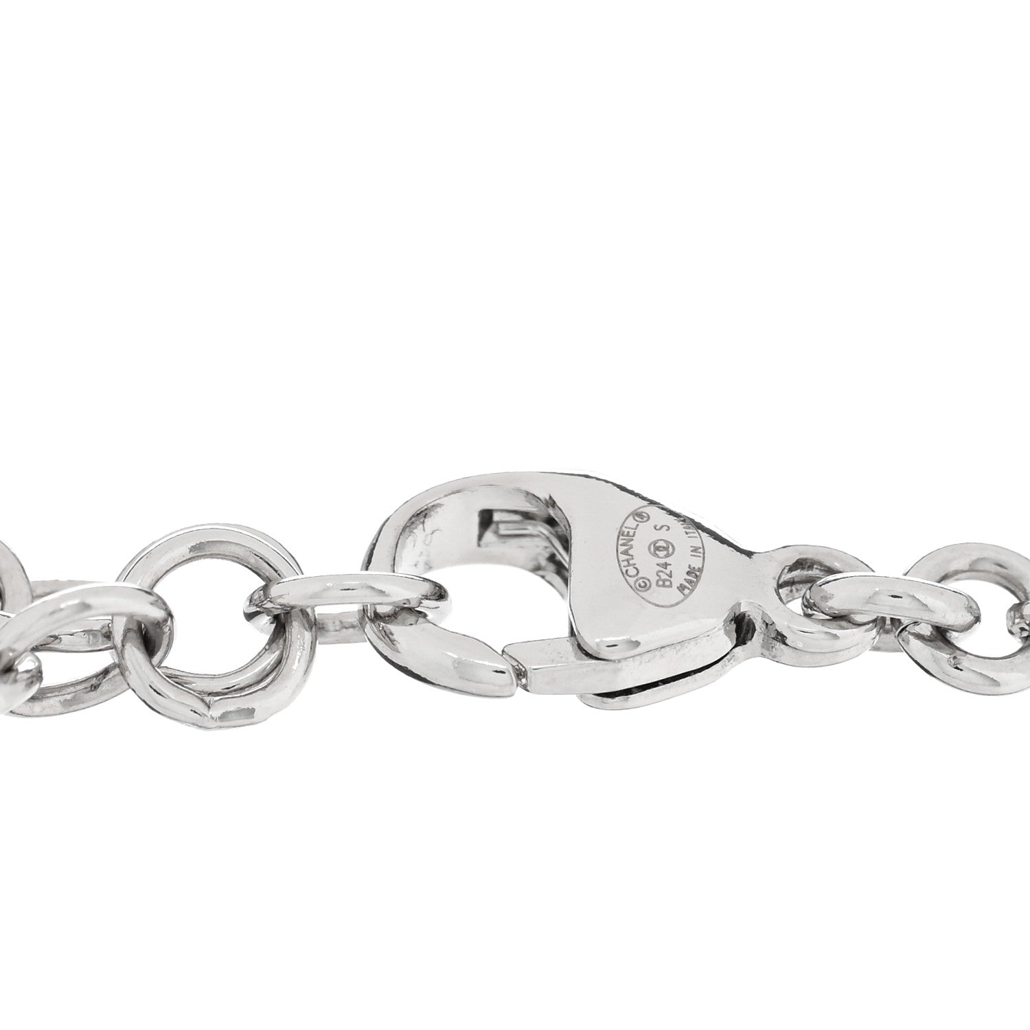 Chanel Crystal Pearl CC Bracelet Silver 4 of 5