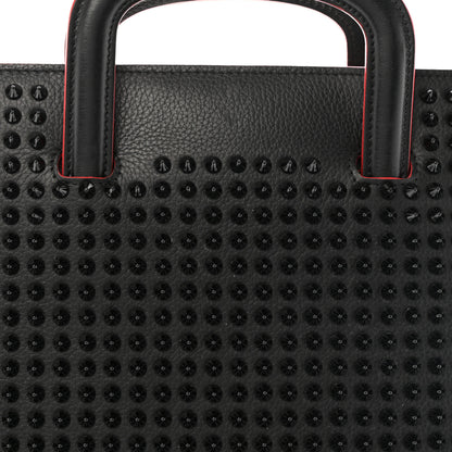 Christian Louboutin Calfskin Spiked Large Trictrac Portfolio Bag Black 9 of 12