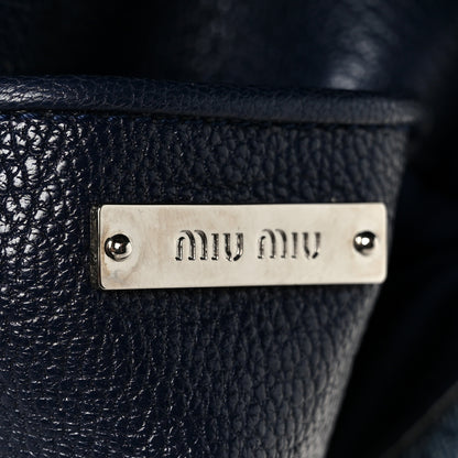 Miu Miu Denim Matelasse Crystal Chain Crossbody Bag Blue 6 of 13
