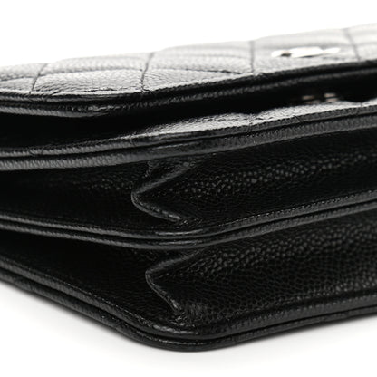 Chanel Caviar Quilted Mini Wallet On Chain WOC Black 10 of 12