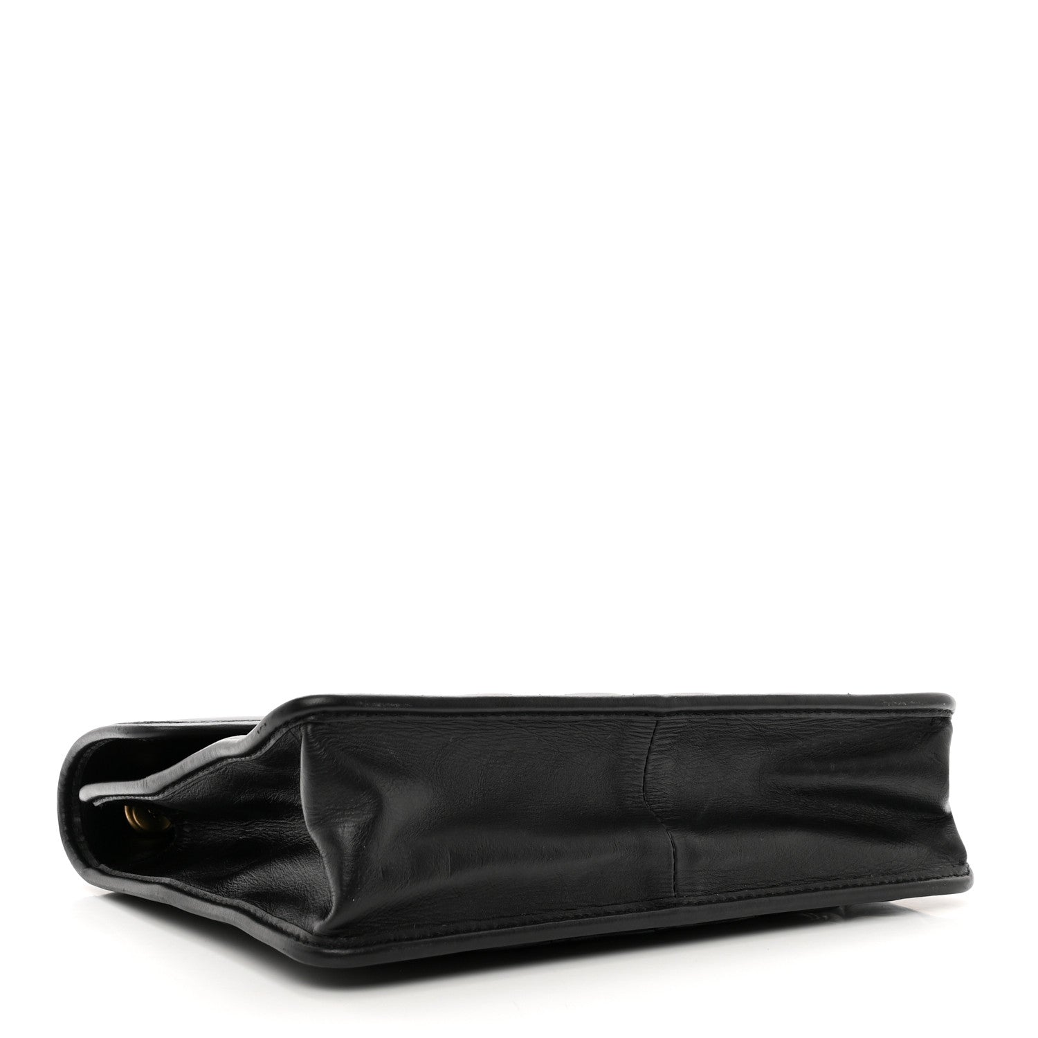 Chanel Aged Calfskin Quilted Graphic Catch Flap Black 4 of 12