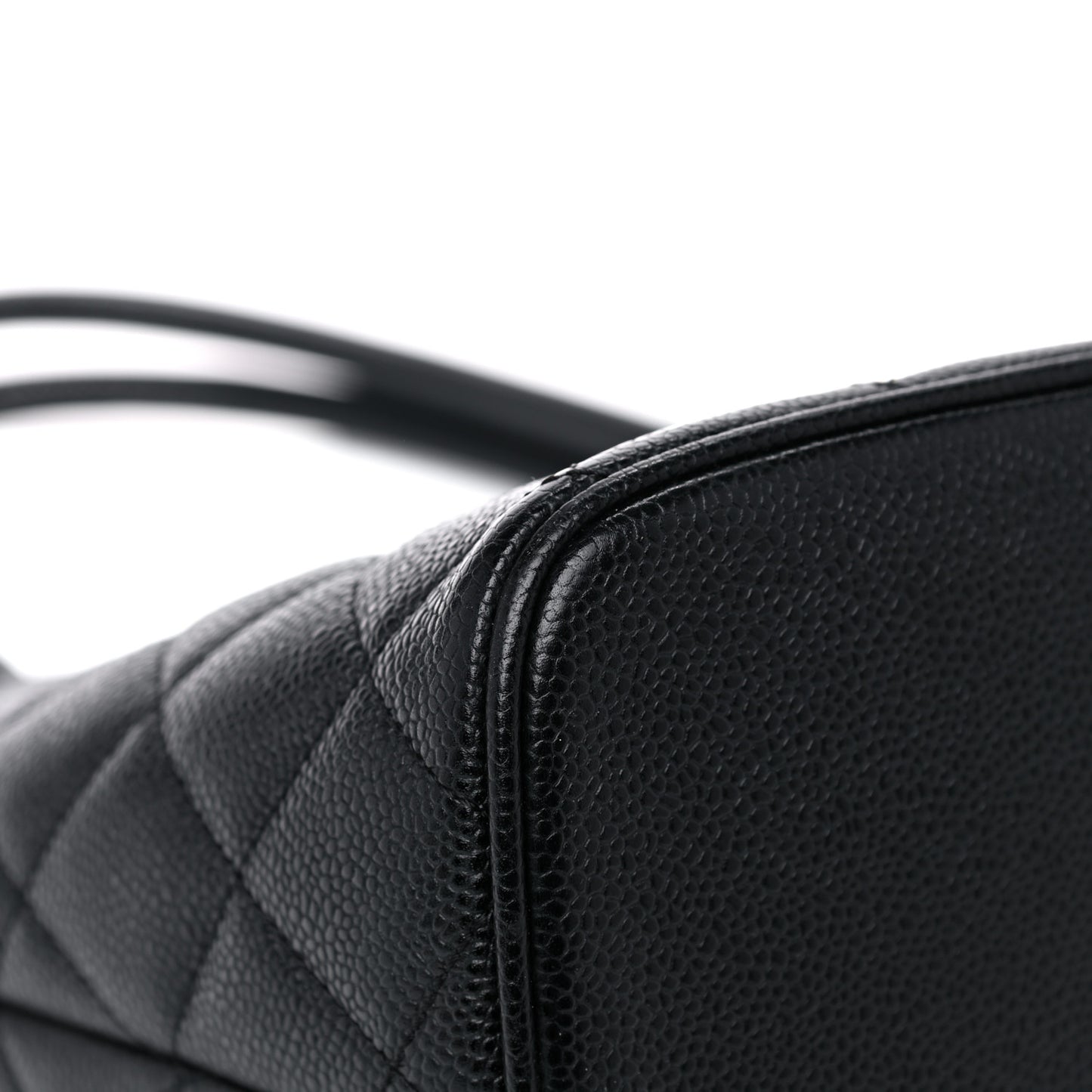 Caviar Quilted Medallion Tote Black