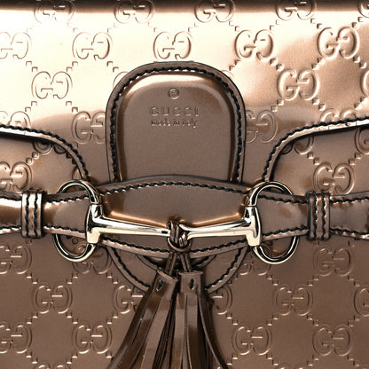 Gucci Shine Guccissima Medium Emily Chain Shoulder Bag Acero 13 of 13