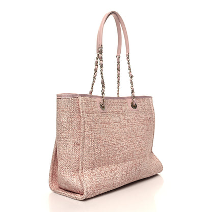 Chanel Lurex Boucle Small Deauville Tote Pink 3 of 10