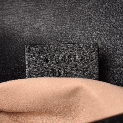 Gucci Calfskin Matelasse Super Mini GG Marmont Shoulder Bag Black 9 of 10