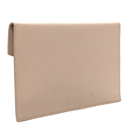 Saint Laurent Grain De Poudre Uptown Pouch Dark Beige 3 of 8