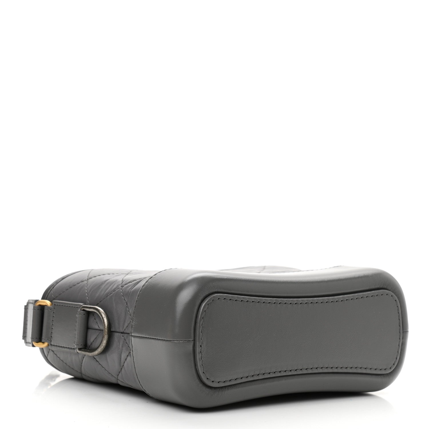 Chanel Aged Calfskin Quilted Small Gabrielle Hobo Dark Grey 4 of 11