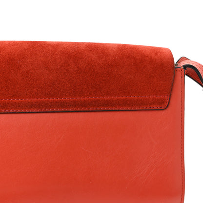 Chloe Suede Calfskin Mini Faye Shoulder Bag Earthy Red 10 of 10