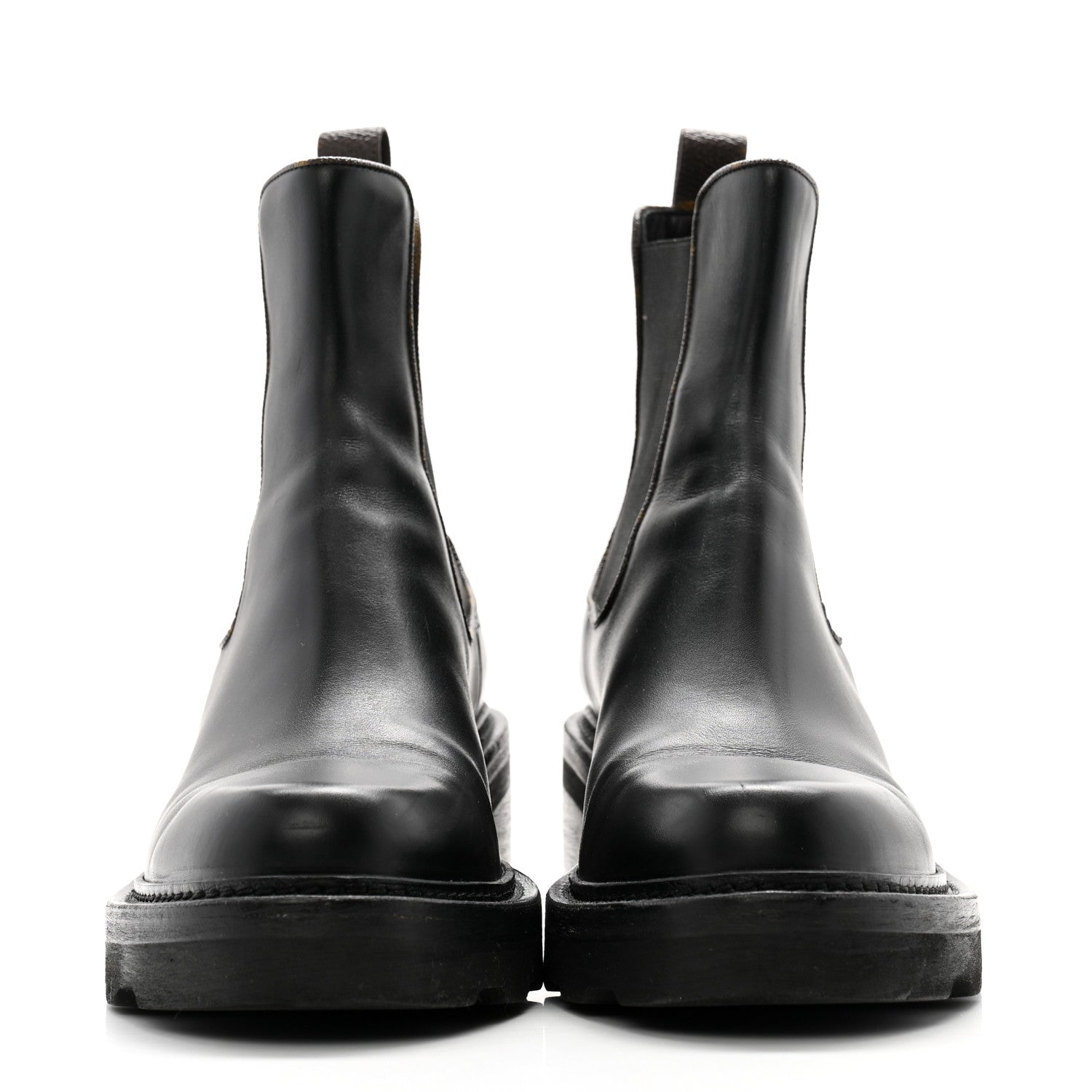 Louis Vuitton Calfskin Monogram Beaubourg Ankle Boots 40.5 Black 2 of 11