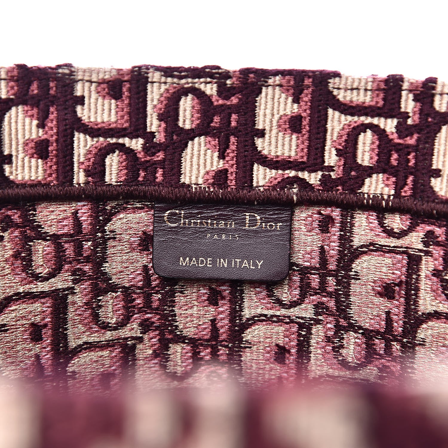Christian Dior Oblique Large Book Tote Burgundy Multicolor 6 of 12