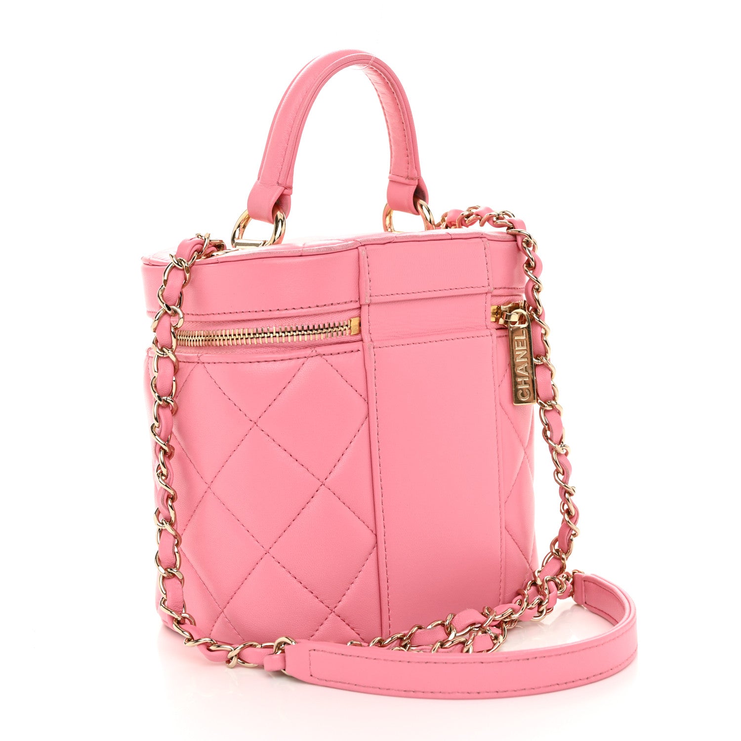Chanel Lambskin Quilted Trendy Vanity Case Pink 3 of 11