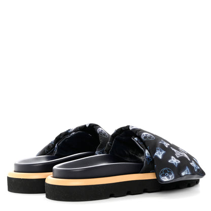 Louis Vuitton Nylon Monogram Womens Pool Pillow Comfort Mules 40 Navy Blue 4 of 8