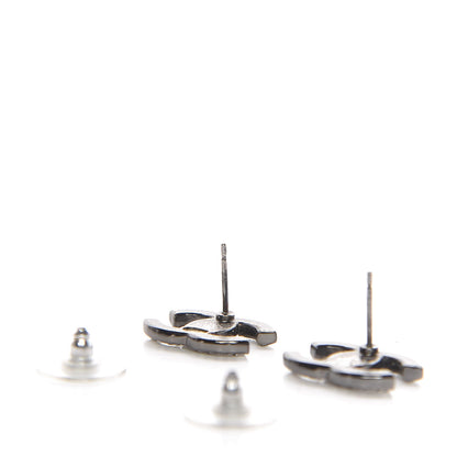 Chanel Ruthenium Crystal CC Earrings 4 of 4