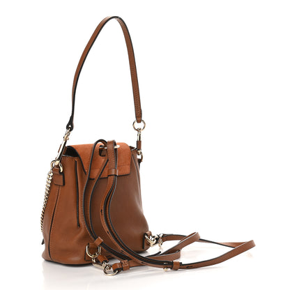 Chloe Suede Calfskin Mini Faye Backpack Tan 3 of 10