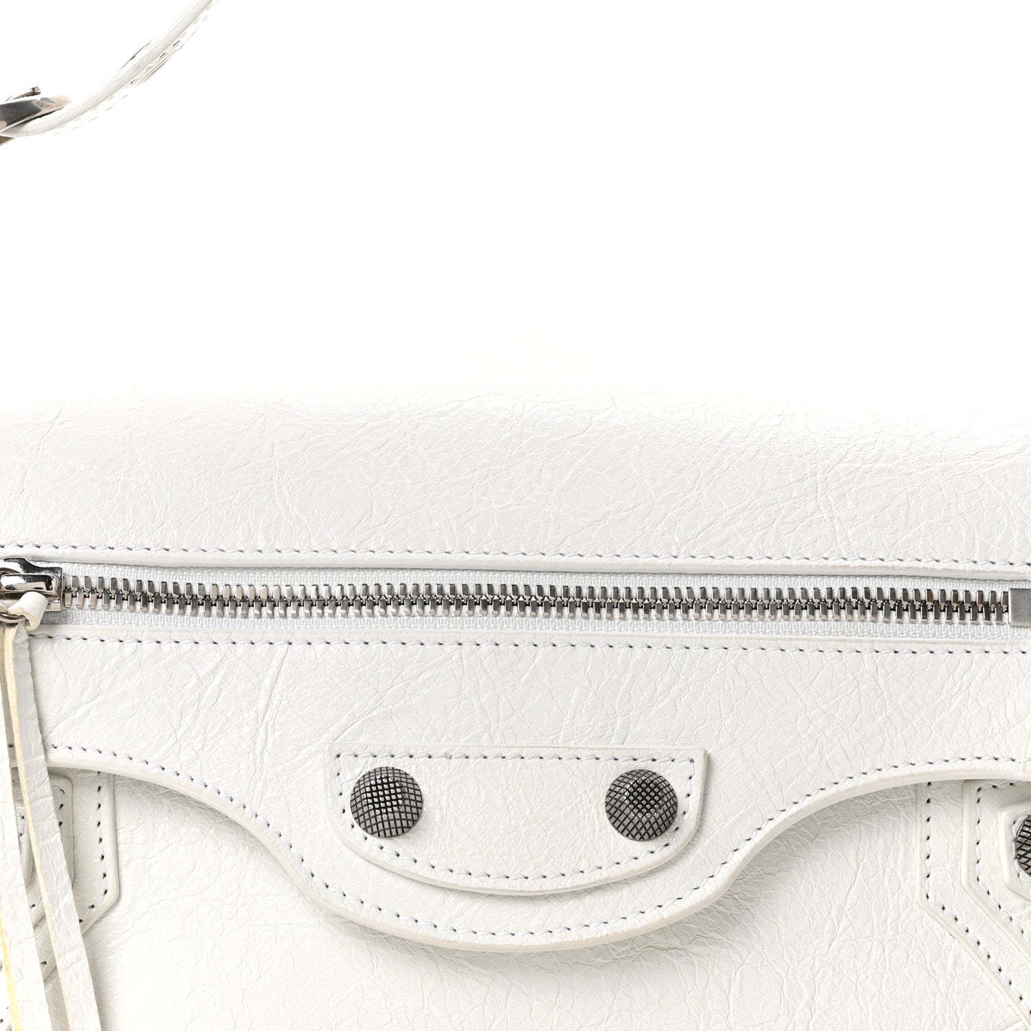 Balenciaga Agneau Arena Small Le Cagole Sling Bag Optic White 8 of 10