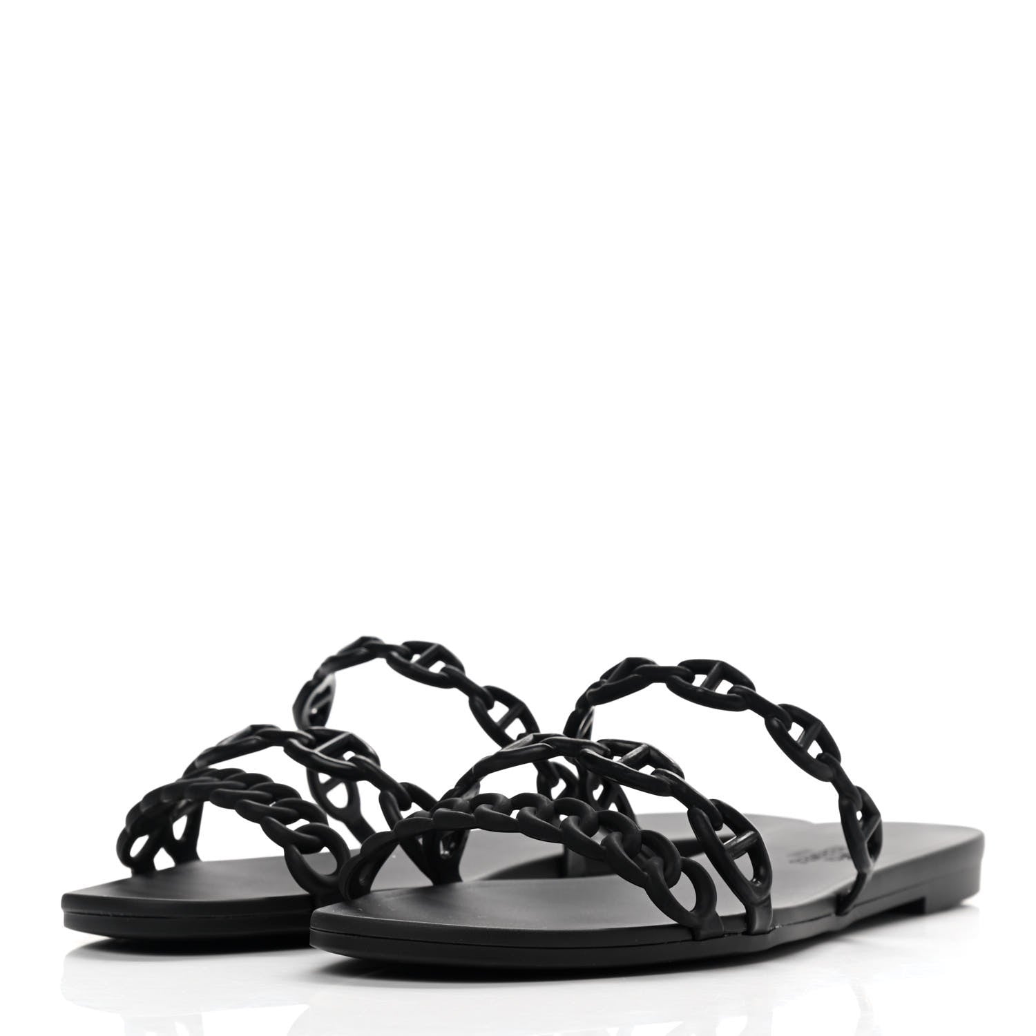 Hermes TPU Rivage Sandals 36 Black 3 of 9