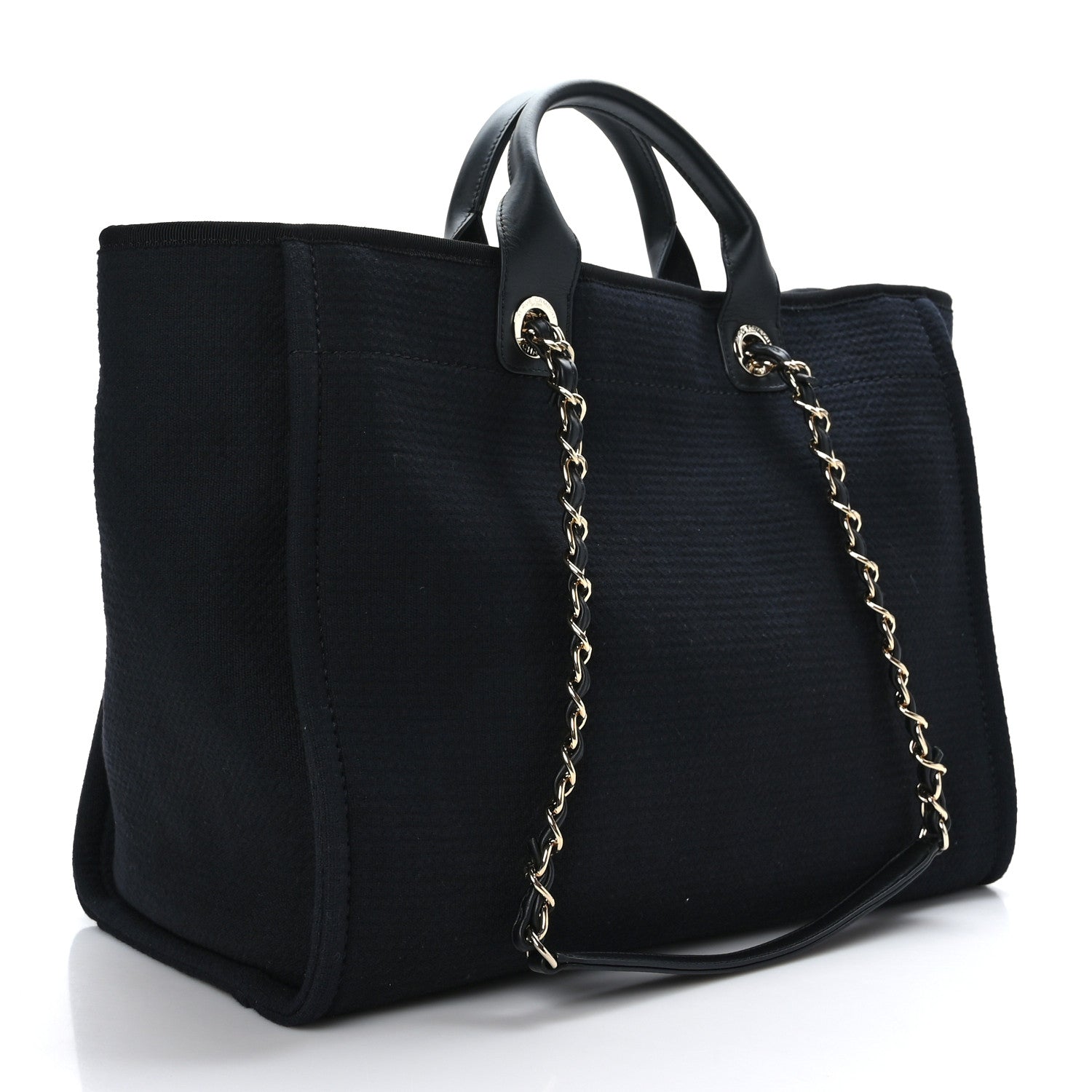 Chanel Mixed Fibers Medium Deauville Tote Black 4 of 10