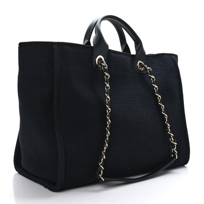 Chanel Mixed Fibers Medium Deauville Tote Black 4 of 10
