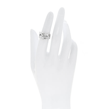 Hermes 18K White Gold Kelly Diamond Double Tour Chaine d'Ancre Pave Ring 50 5.5 2 of 4