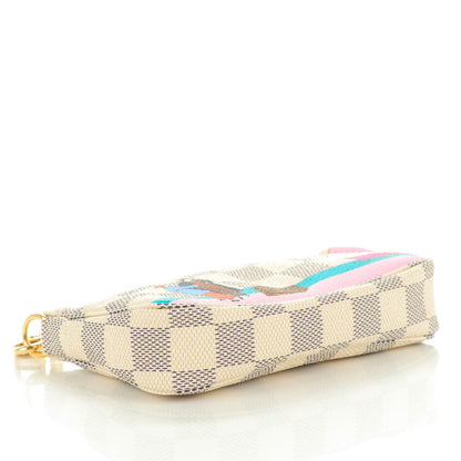 Louis Vuitton Damier Azur 2016 Christmas Animation Mini Pochette Accessories 4 of 7
