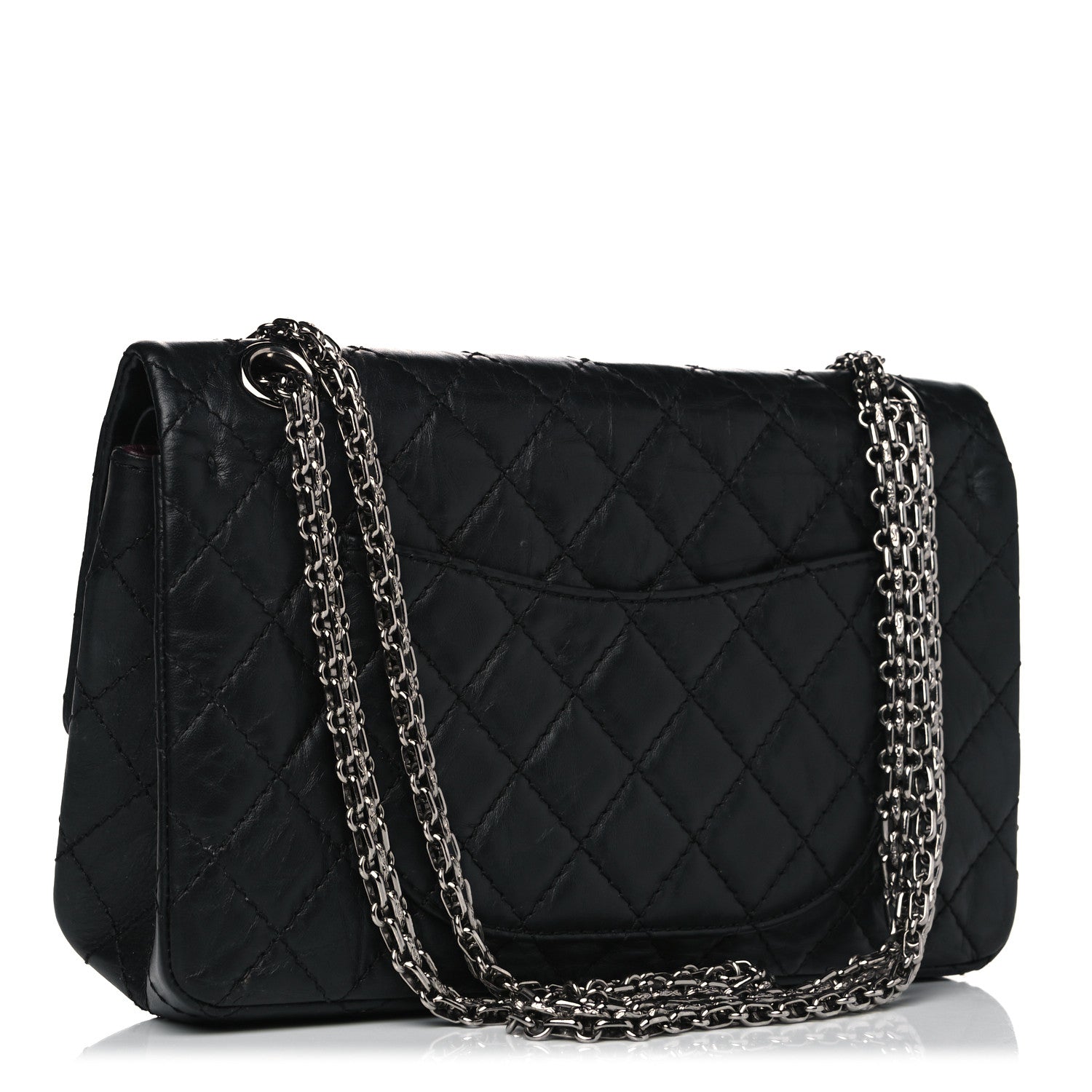 Chanel Aged Calfskin Space Charms 2.55 Reissue 225 Flap Black 2 of 17