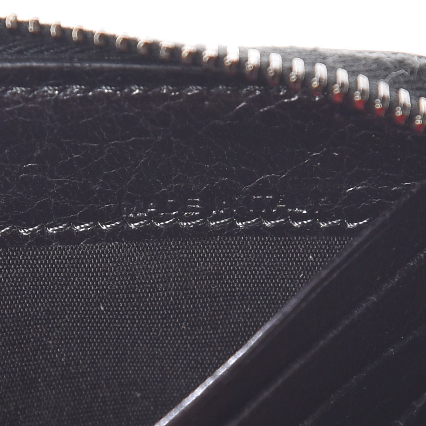 Craquele Nappa Rockstud Spike Zip Around Wallet Black