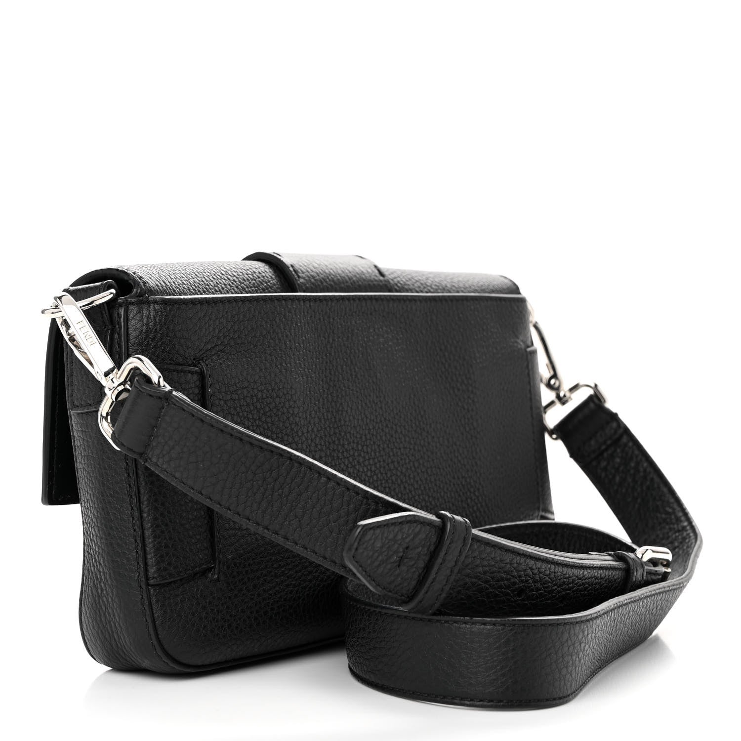 Fendi Cuoio Romano Selleria Belt Baguette Bag Black 3 of 12