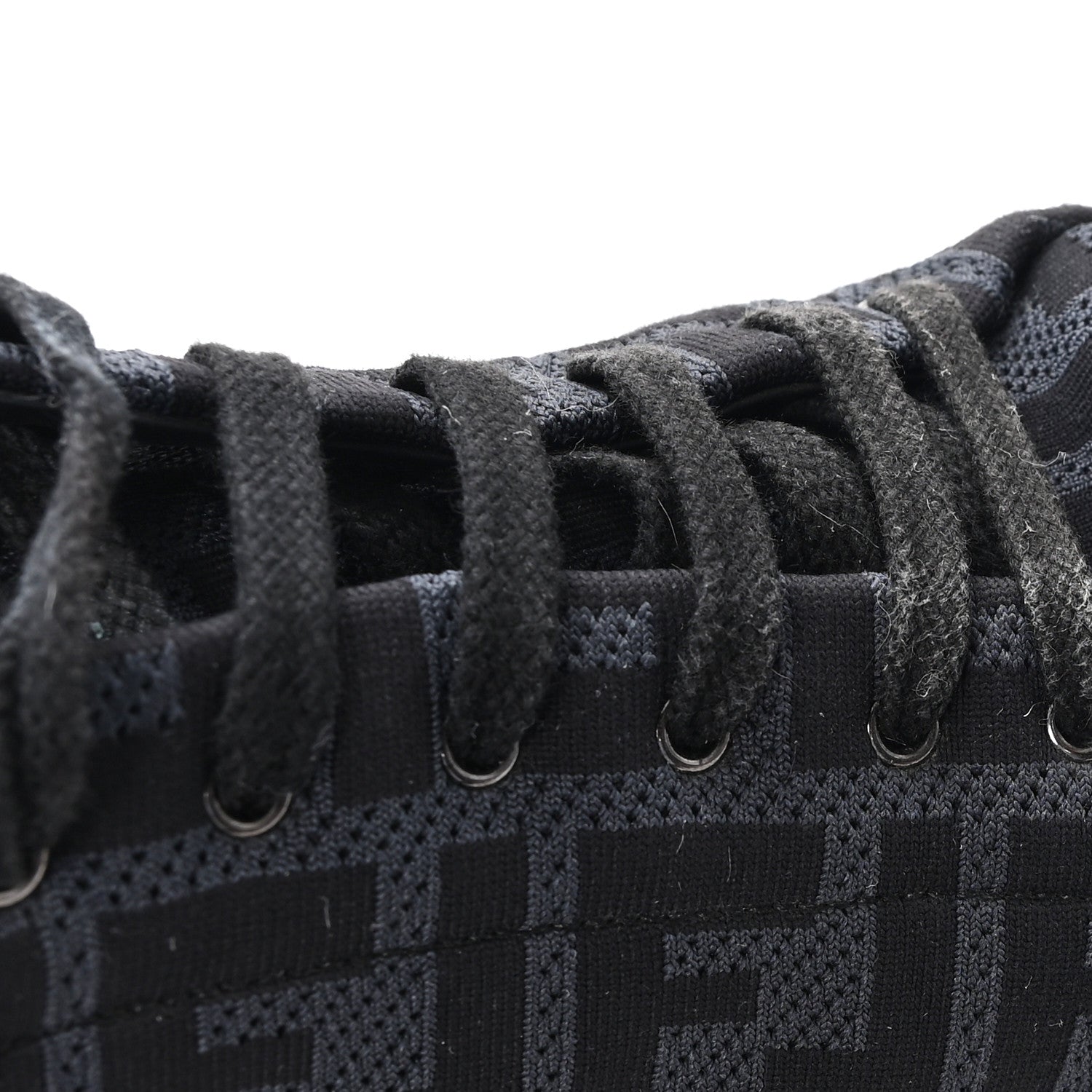 Fndiページ Fendi Tech Fabric FF Mens Lace Up Low Top Sneakers 7 Black 1854628