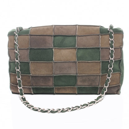 Chanel Suede Patchwork Medium Mademoiselle Flap Green 3 of 6
