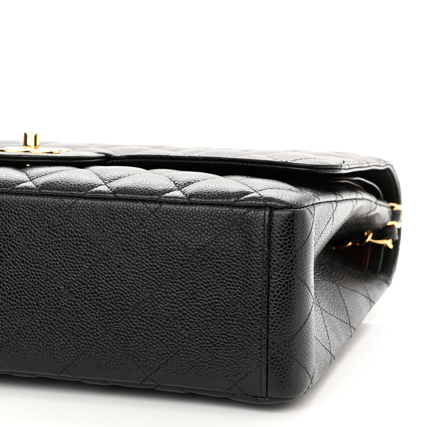 Caviar Quilted Maxi Double Flap Black