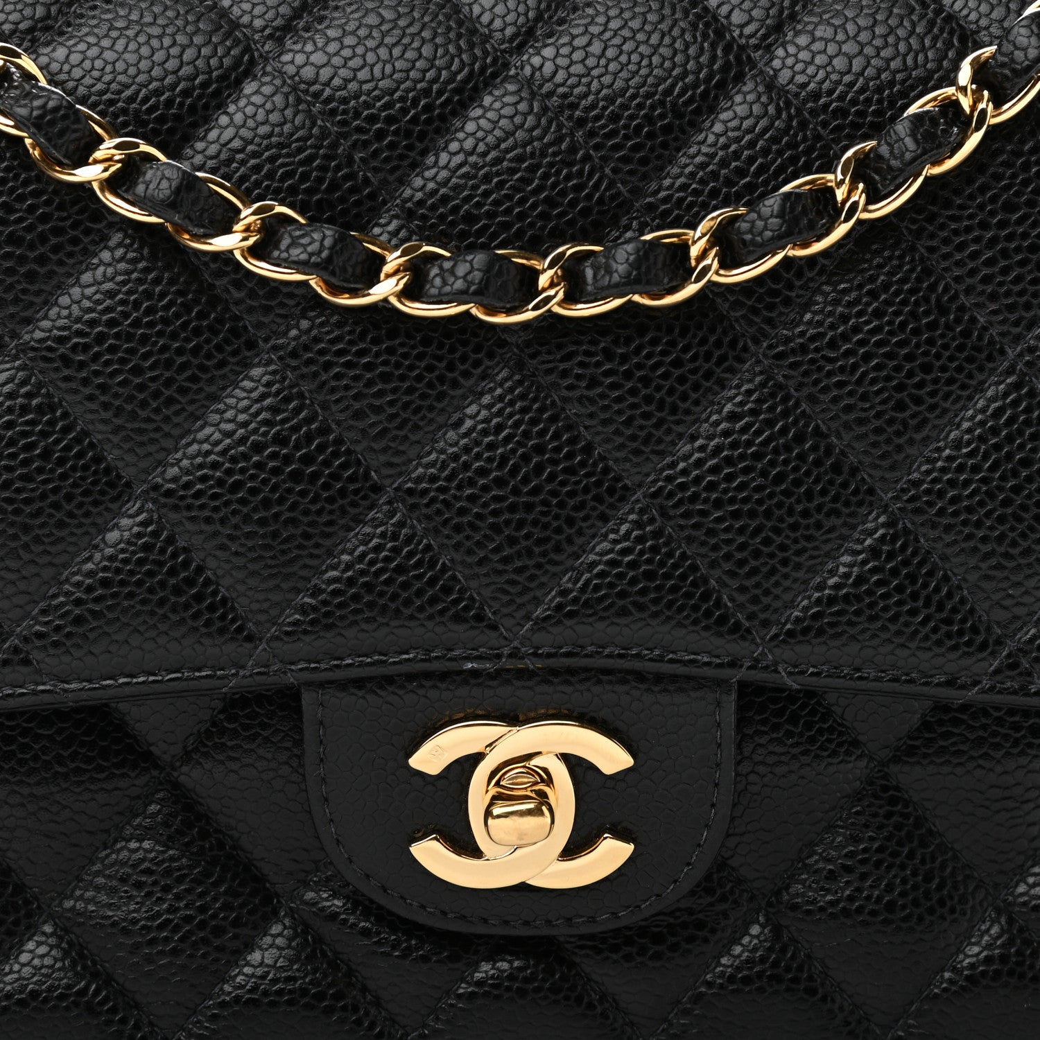 Chanel Caviar Quilted Medium Double Flap Black 8 of 15
