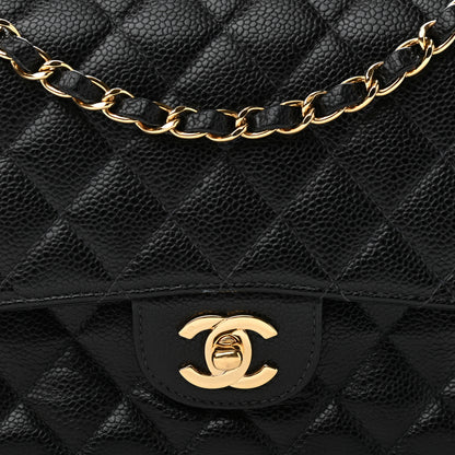 Chanel Caviar Quilted Medium Double Flap Black 8 of 15