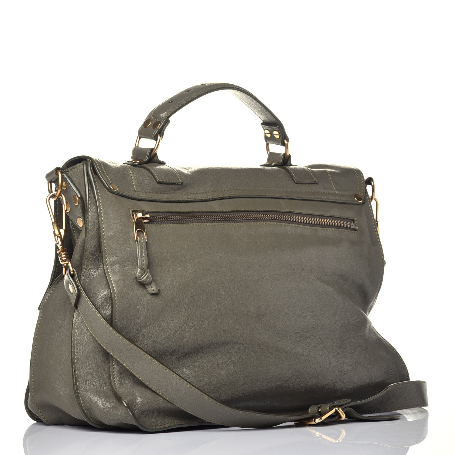 Proenza Schouler Lambskin Large PS1 Satchel Military 4 of 10