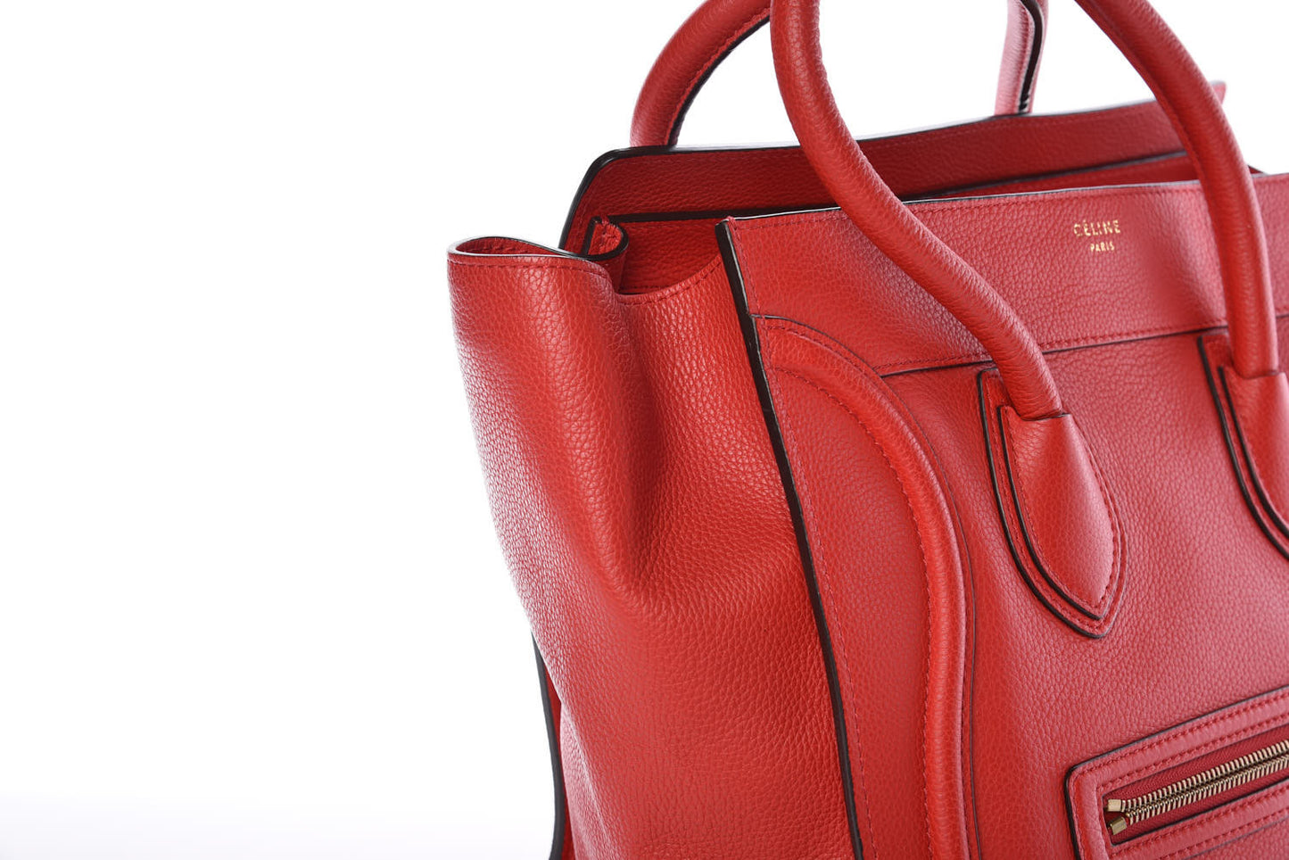 Pebbled Calfskin Mini Luggage Red