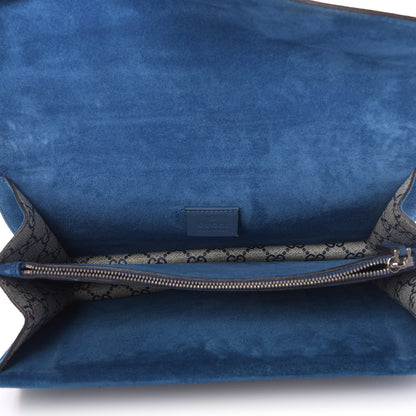 Gucci GG Supreme Monogram Blooms Small Dionysus Shoulder Bag Beige Navy Vintage Blue 6 of 10