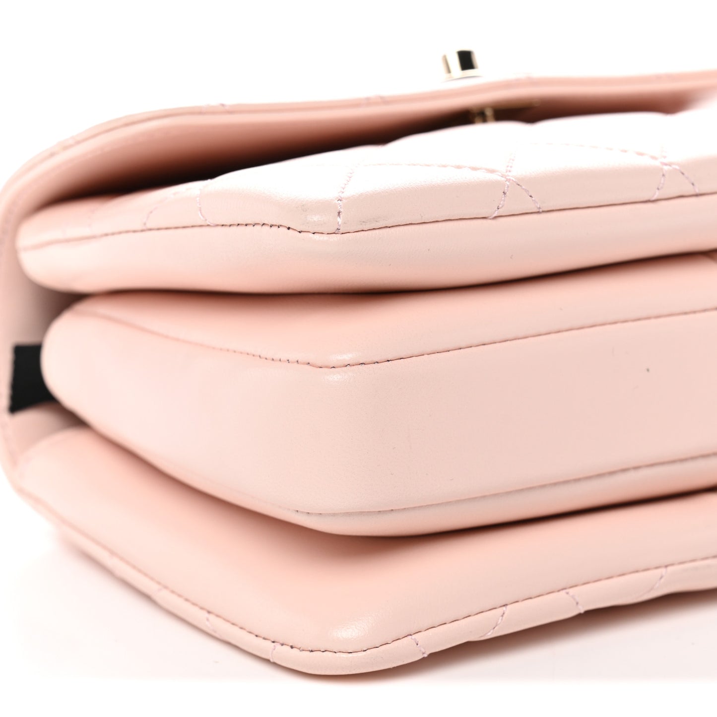 Lambskin Quilted Small Trendy CC Flap Dual Handle Bag Light Pink