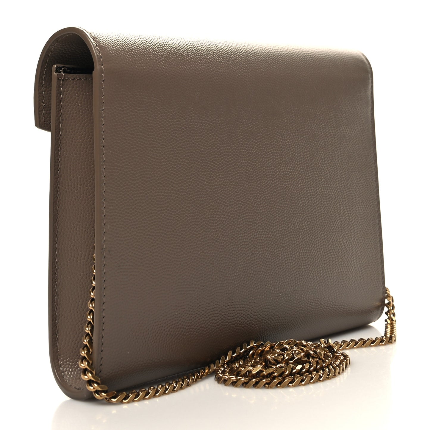 Grain De Poudre Monogram Cassandra Chain Wallet Dark Beige