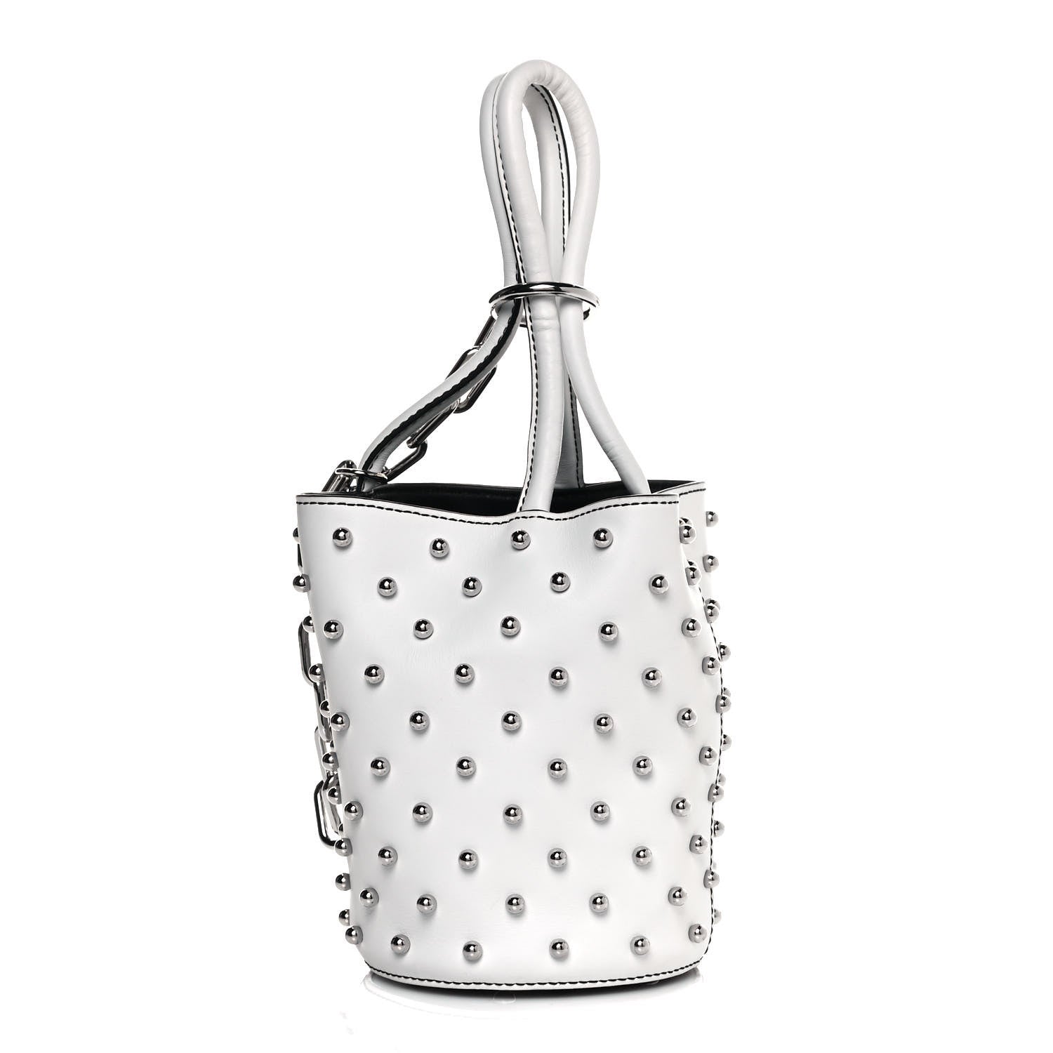 Alexander Wang Calfskin Mini Roxy Bucket Bag White 3 of 12
