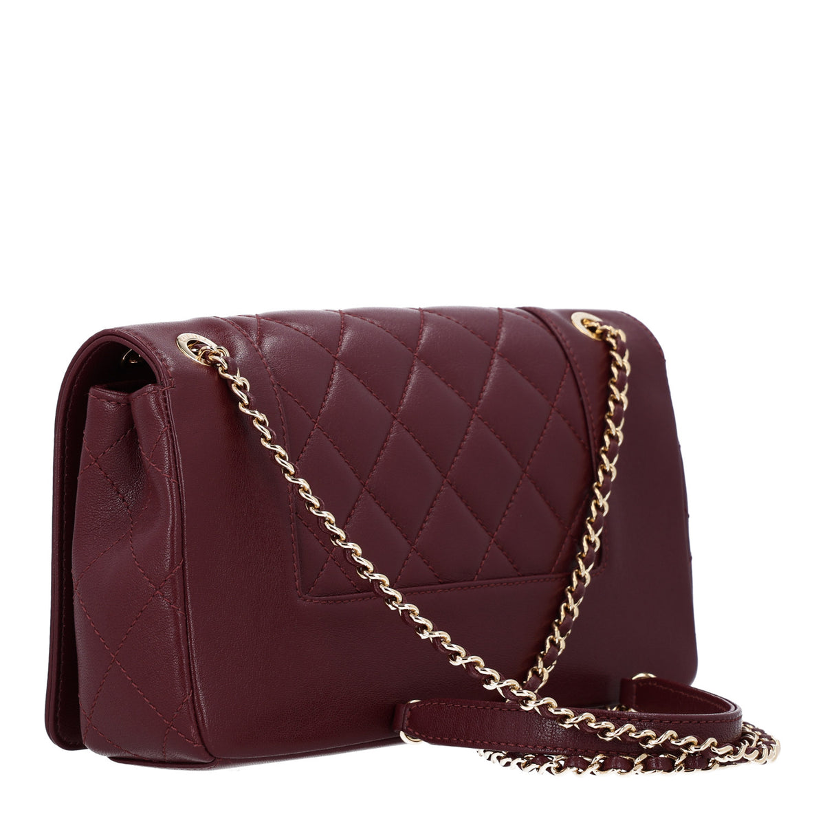 Chanel Sheepskin Quilted Vintage Mademoiselle Flap Burgundy 3 of 11