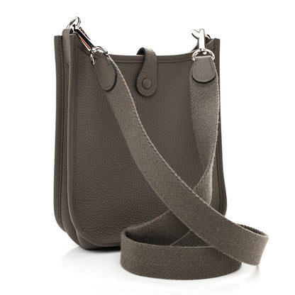 Hermes Taurillon Clemence Evelyne TPM Etain 3 of 11