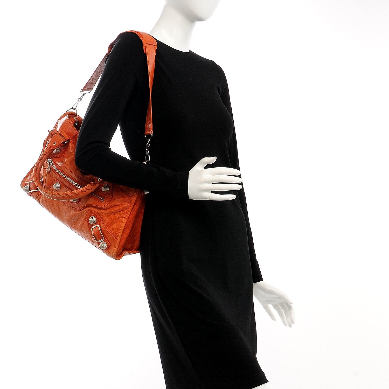 Balenciaga Agneau Giant 21 Silver Hardware City Tomate 2 of 15