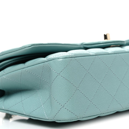 Chanel Caviar Quilted Medium Double Flap Light Blue 9 of 11