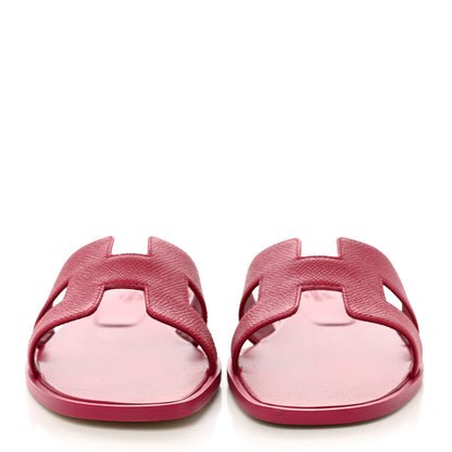 Hermes Epsom Oran Sandals 38.5 Rouge Azalee 2 of 9