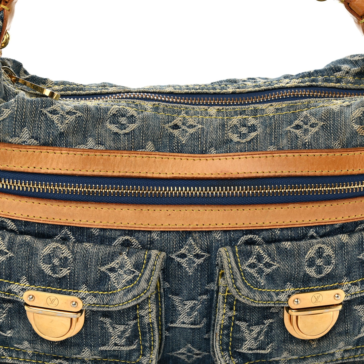 Monogram Denim Baggy PM Blue