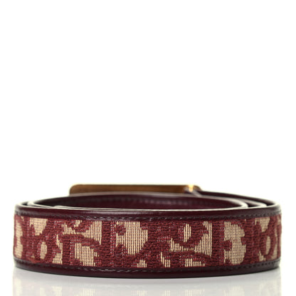 Christian Dior Monogram Buckle Belt 75 Burgundy 2 of 5