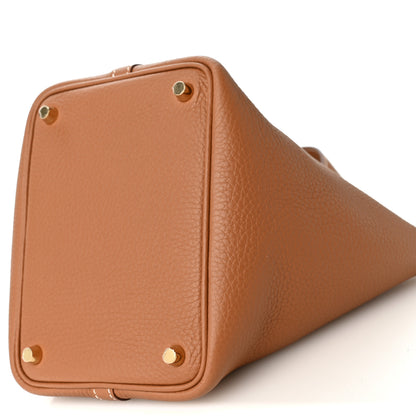 Hermes Taurillon Clemence Picotin Lock 18 PM Gold 17 of 19